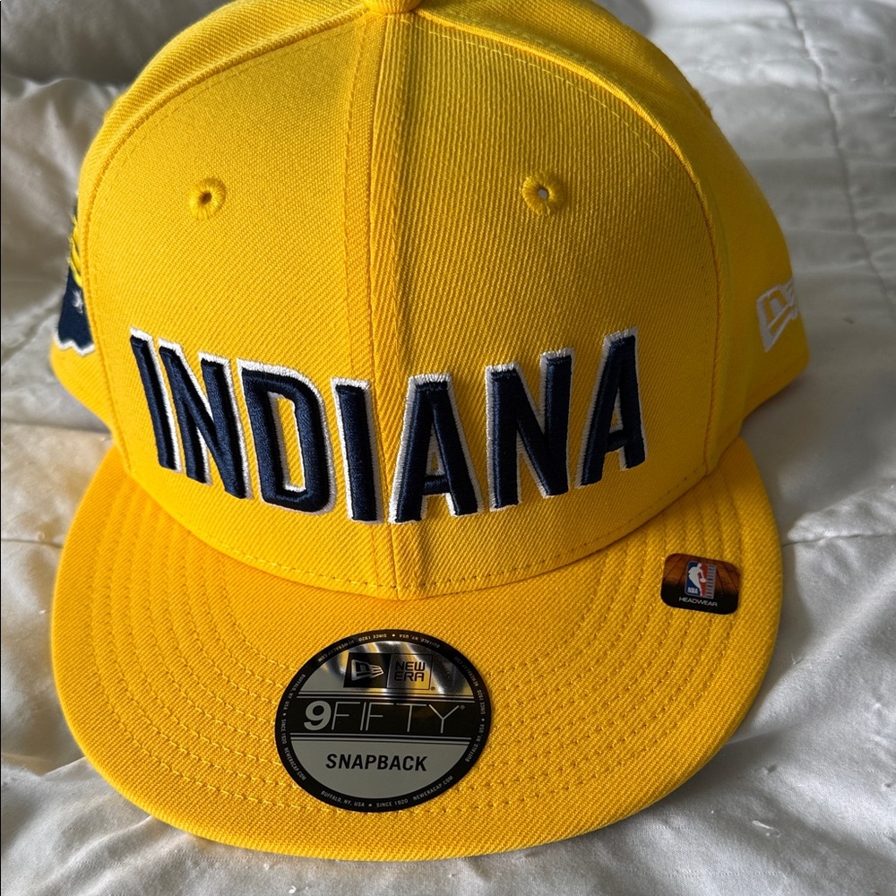 New Era Indiana Yellow Navy Snapback Hat